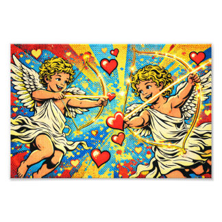 Impression Photo Cupidons de l'Amour Pop Art