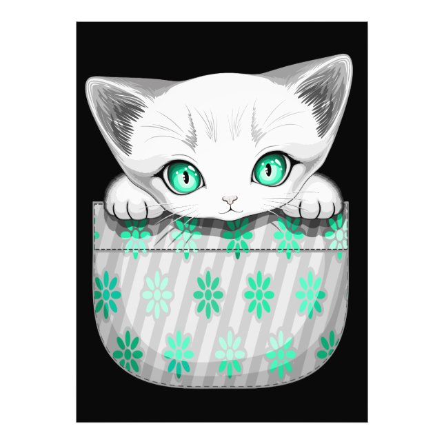 Impression Photo Cute de chat et pointe joueuse à partir d'une poch (Devant)