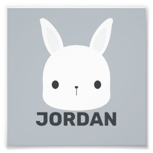 Impression Photo Cute Little Bunny Rabbit with Personalized