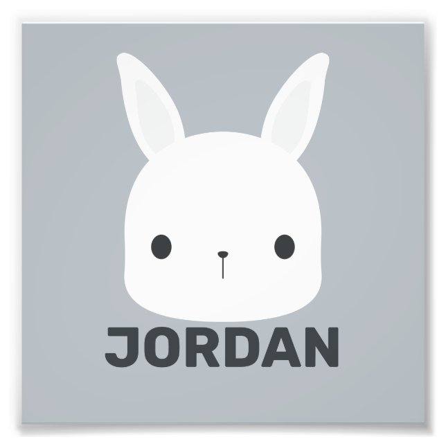 Impression Photo Cute Little Bunny Rabbit with Personalized (Devant)