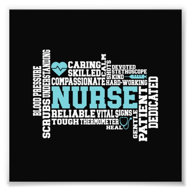 Impression Photo Cute Nurse RN LVN École de soins infirmiers Médica (Devant)