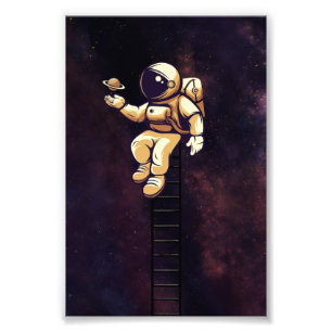 Impression Photo Cute Spaceman Astronaut Art Galaxy Espace extra-at