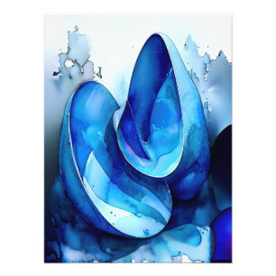 Impression Photo Cyan Seashell Whirl