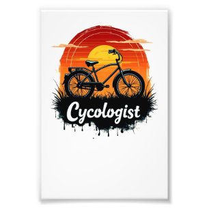 Impression Photo Cycologiste Aventure à vélo : Tir graphique au cou
