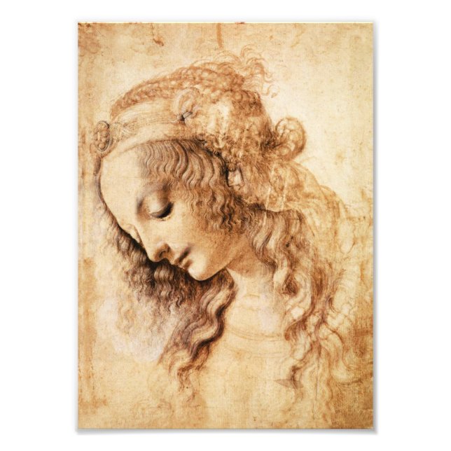 Impression Photo Da Vinci Tête de la femme (Devant)