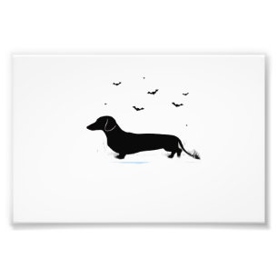 Impression Photo Dachshund Chien � Silhouette Classique de Lune d'H