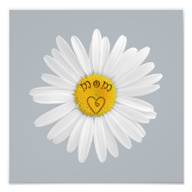 Impression Photo Daisy Flower For Mom Art Personnaliser Arrière - p (Devant)