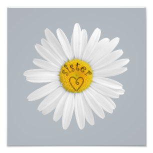 Impression Photo Daisy Flower Pour Personnaliser D'Art Soeur Arrièr