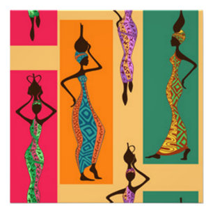 Impression Photo Dames africaines colorées