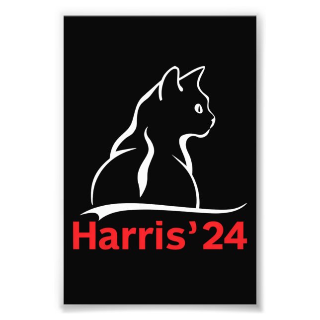 Impression Photo Dames de chat pour Kamala Cat 2024 Président Kamal (Devant)