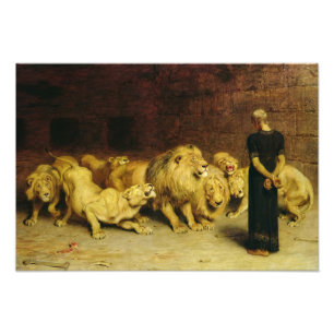 Impression Photo Daniel in the Lions' Den, 1872 par Briton Riviere