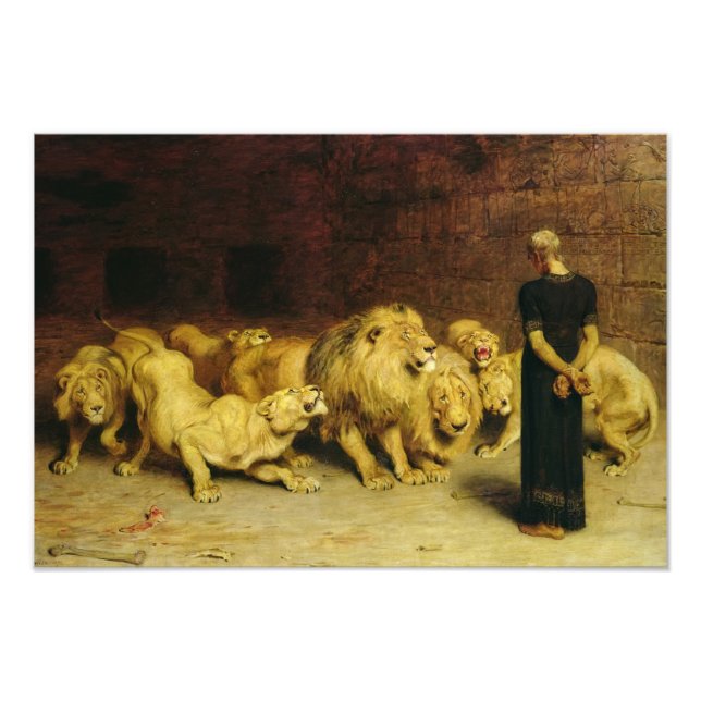 Impression Photo Daniel in the Lions' Den, 1872 par Briton Riviere (Devant)