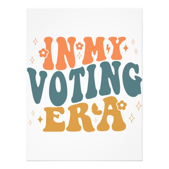 Impression Photo Dans Mon Ère De Vote Retro Wavy (Devant)