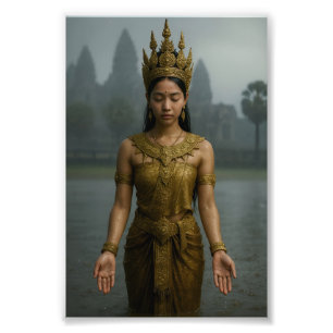 Impression photo d'Apsara sous la pluie