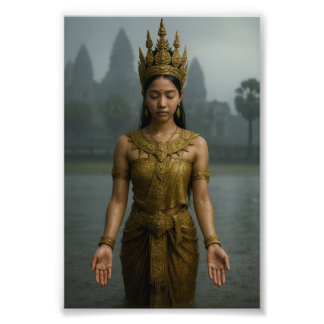Impression photo d'Apsara sous la pluie