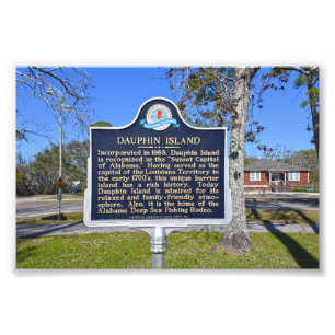 Impression Photo Dauphin Island, Alabama, signe historique