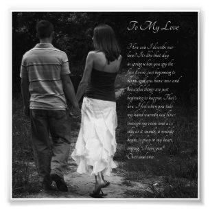 Impression photo de couple romantique "À mon amour