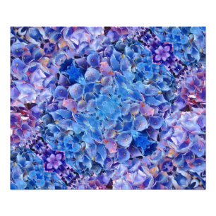 Impression photo de fleurs d'hortensias bleus