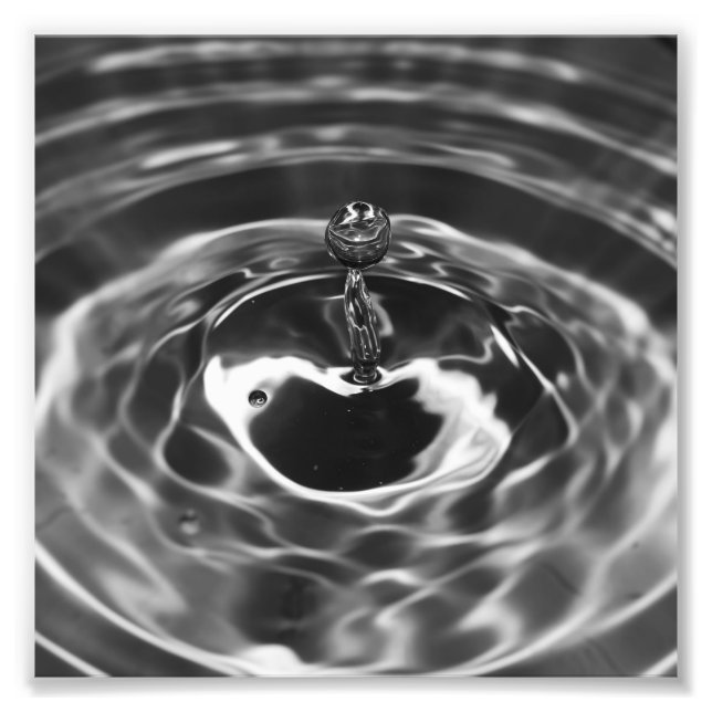 Impression photo de gouttelettes d'eau (Devant)