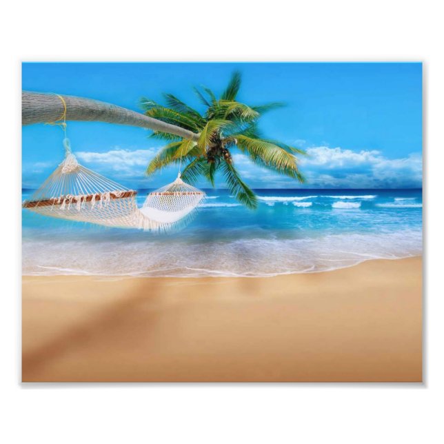 Impression photo de plage tropicale (Devant)