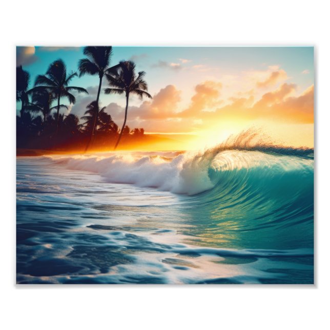 Impression photo de plage tropicale (Devant)