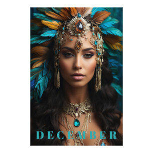 Impression Photo *~* DÉCEMBRE Boho Headdress Turquoise Zircon AP53