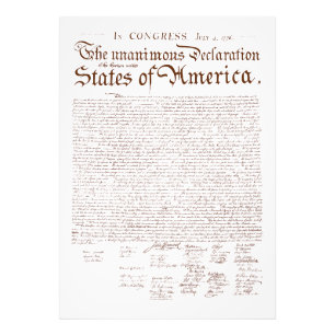 Impression Photo Déclaration d'indépendance des États-Unis