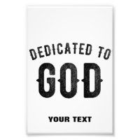 DÉDIÉ À DIEU COOL PERSONNALISABLE NOIR TEXTE