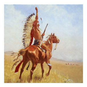 Impression Photo « Défi » Art occidental par Frederic Remington