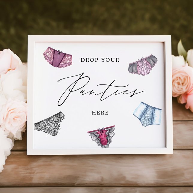 Impression Photo Déposez vos culottes Fête des mariées de lingerie  (Créateur téléchargé)