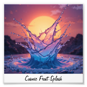 Impression Photo Des éclats de cristal liquide au coucher du soleil