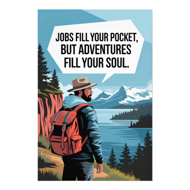Impression Photo Des emplois remplissent votre poche mais des avent (Devant)