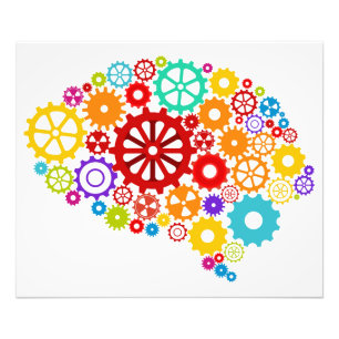 Impression photo des engrenages du cerveau