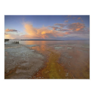 Impression Photo Des gisements minéraux colorés émettent de la B