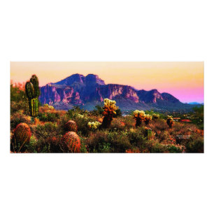 Impression Photo Desert Pittoresque violet superstition Mountain Su