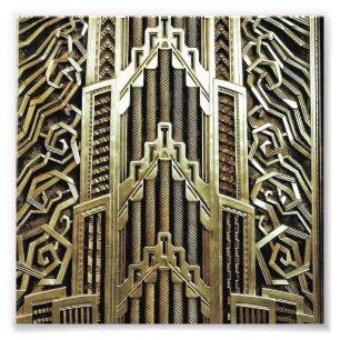 Impression Photo Design Art nouveau métallique, vintage, élégant, c