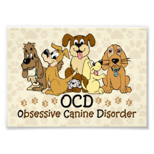 Impression Photo Désordre canin obsédant d'OCD