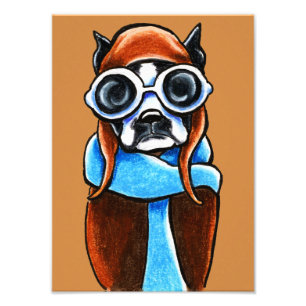 Impression Photo Dessin au crayon d'encre d'aviateur de Boston