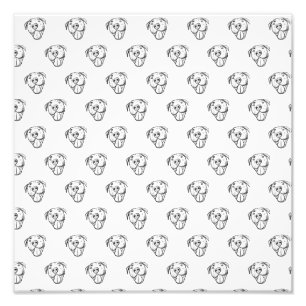 Impression Photo dessin de bulle simple amoureux de les chiens noir