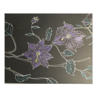 Impression Photo Dessin de fleurs de lilas