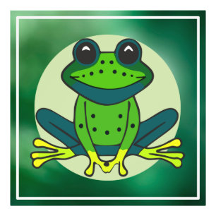 Impression Photo Dessin de grenouille verte
