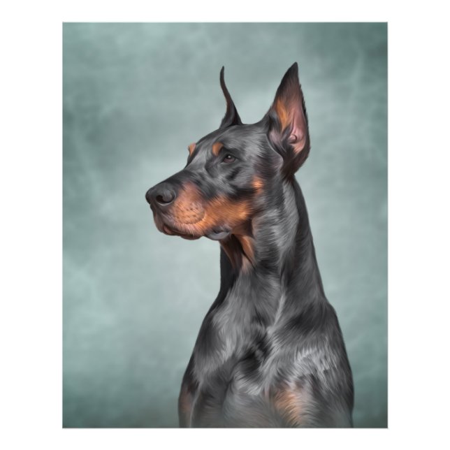 Impression Photo Dessin Doberman (Devant)
