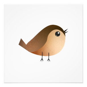 Impression Photo Dessin d'Oiseau de Bruant