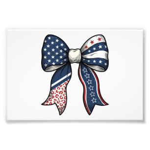 Impression Photo Dessin vectoriel de nœud gravé vintage patriotique