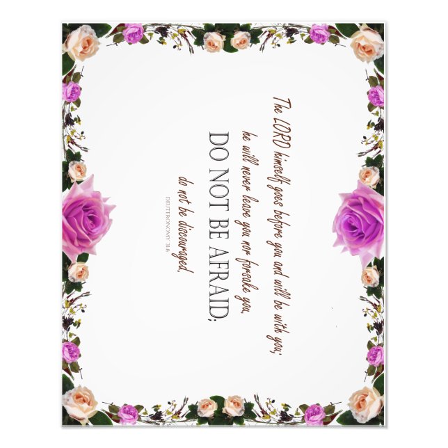 Impression Photo Deutéronome 31, N'Ayez Pas Peur, (Devant)