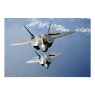 Impression Photo Deux F-22 Raptors survolent l'océan Pacifique 2