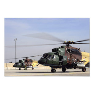 Impression Photo Deux Hélicoptères Irakiens Mi-17 Hip