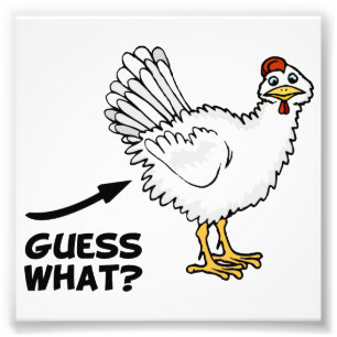 Impression Photo Devinez quel bouton de poulet