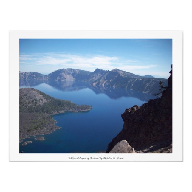 Impression Photo "Différentes couches du lac" Lac Crater (Devant)