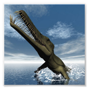 Impression Photo Dinosaure de Mesosaurus - rendu 3D